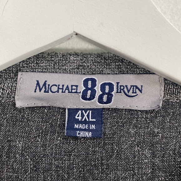 Michael Irvin 88 4XL Button Down Shirt Art to Wear Gray - Picture 3 of 11